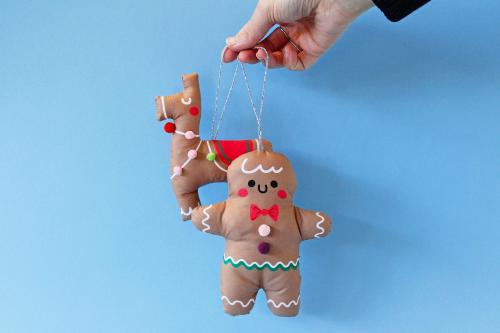 Decorazioni natalizie cucite durante il corso di cucito a Milano in Lombardia