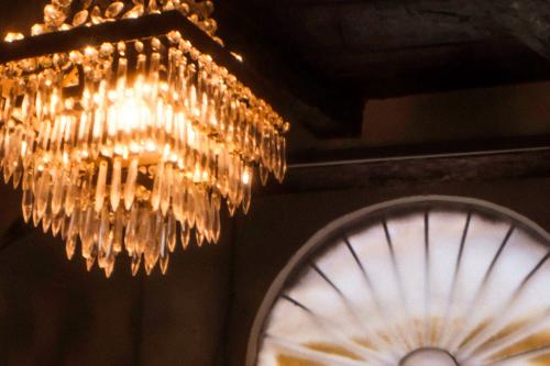 Particolare di una stanza della casa teatro vicino a Como in Lombardia