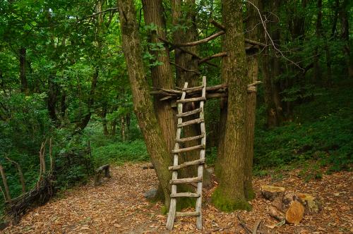Nel bosco di Airuno in Lombardia a poca distanza dal Lago di Como si può visitare un percorso con installazioni di Land Art